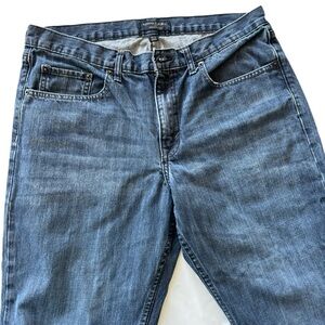 Men’s Dark Wash Straight Leg Banana Public Jeans